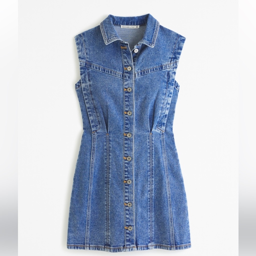 Abercrombie Collared Denim Shirt Dress